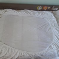 Нов долен чаршаф с ластик с размери - 140-140 см, снимка 3 - Спално бельо и завивки - 37823557