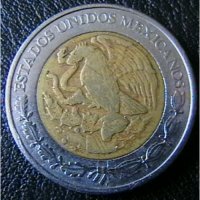 1 песо 1997, Мексико, снимка 2 - Нумизматика и бонистика - 28311194
