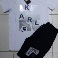 Karl Lagerfeld мъжки летни комплекти /тениска и къси панталони/ реплика, снимка 1 - Спортни дрехи, екипи - 33600322