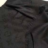 Черен шал Louis Vuitton нов с кутия, снимка 4 - Шалове - 34676389
