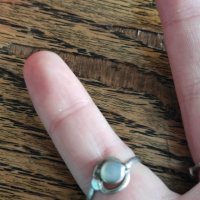 Сребърен пръстен със седеф (93), снимка 7 - Пръстени - 39562569