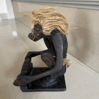 Статуетка Бали дървена, снимка 3 - Статуетки - 43621946