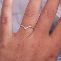 Нежно сребърно пръстенче R058, снимка 7 - Пръстени - 28854324