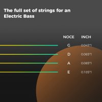 Струни за електрическа бас китара Asmuse Electric Bass Strings, снимка 3 - Китари - 39315010