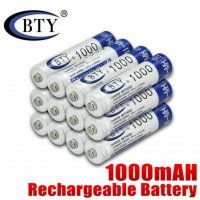 4 бр AAA 1000 mAh 1.2V Ni-MH акумулаторни батерии акумулаторна батерия презареждащи за MP3 фотоапара, снимка 1 - Друга електроника - 26444452