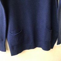 Тъмносин пуловер блузон, снимка 3 - Блузи с дълъг ръкав и пуловери - 30955520