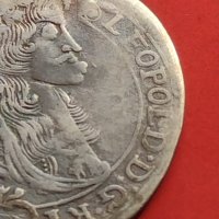 Сребърна монета 15 кройцера 1686г. Леополд първи Кремниц Унгария 29773, снимка 3 - Нумизматика и бонистика - 42984847