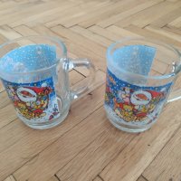 Коледни чаши - стъклени - 2 бр., снимка 1 - Чаши - 43183765