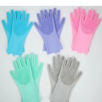 Магически силиконови ръкавици за миене на съдове Magic Brush, снимка 2 - Аксесоари за кухня - 33630396