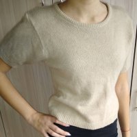 Пуловер в бежово - ангорска вълна, снимка 2 - Блузи с дълъг ръкав и пуловери - 27455735