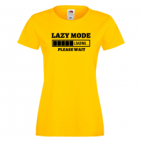 Дамска тениска,Lazy Mode Loading,Loading,Please wait,батерия,Изненада,Подарък, снимка 7 - Тениски - 36422069