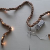 Уникални лампички вплетени във въже - 2 метра, снимка 1 - Лед осветление - 27530997