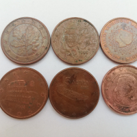 лот от 9 монети от 5 евро-цента 1999-, снимка 5 - Нумизматика и бонистика - 42125310