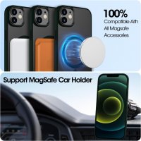 Магнитен калъф WXX за iPhone 12/iPhone 12 Pro, съвместим с MagSafe, 6.1” полупрозрачен зелен, снимка 4 - Калъфи, кейсове - 44104918