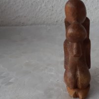 любов целувка дървена фигура статуетка дърворезба, снимка 3 - Статуетки - 37053453