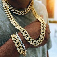 Хип-хоп ланец / Hip-Hop chain Bling Bling - Gold, снимка 1 - Колиета, медальони, синджири - 28402167