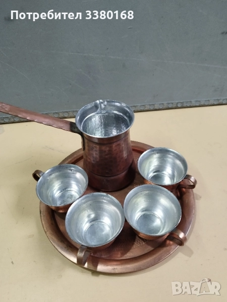 медни сервизи с три четери и шест чаши, снимка 1
