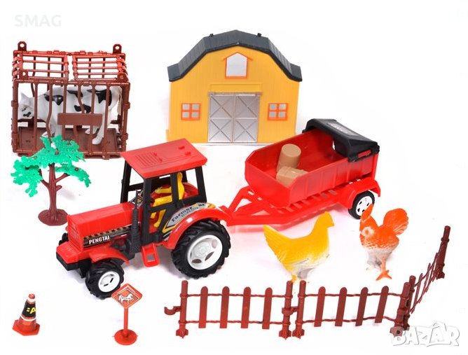 Комплект ферма Къща, камион и животни, снимка 1