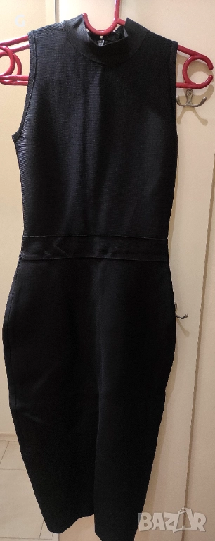 Бандажна черна рокля, снимка 1