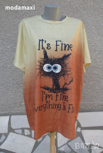 4XL Нова блуза със забавен принт, снимка 1