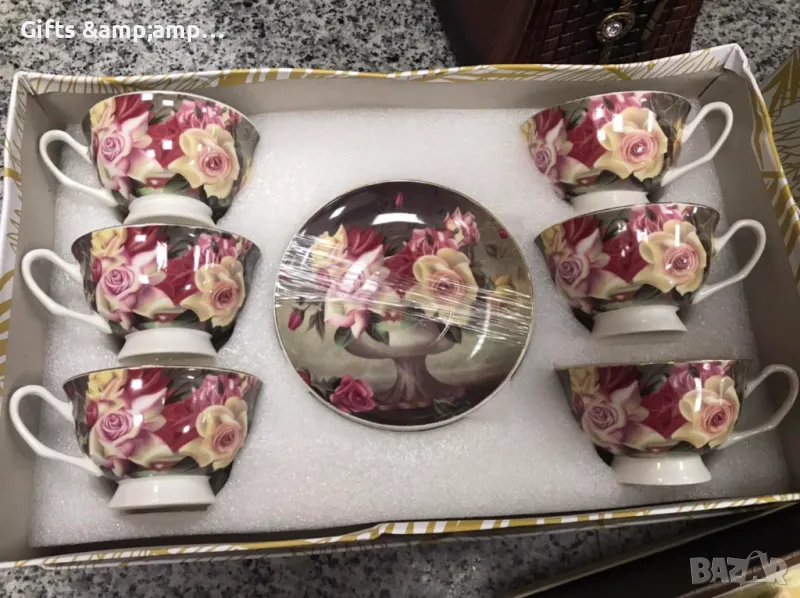 Порцеланов сервиз за капучино или чай, снимка 1