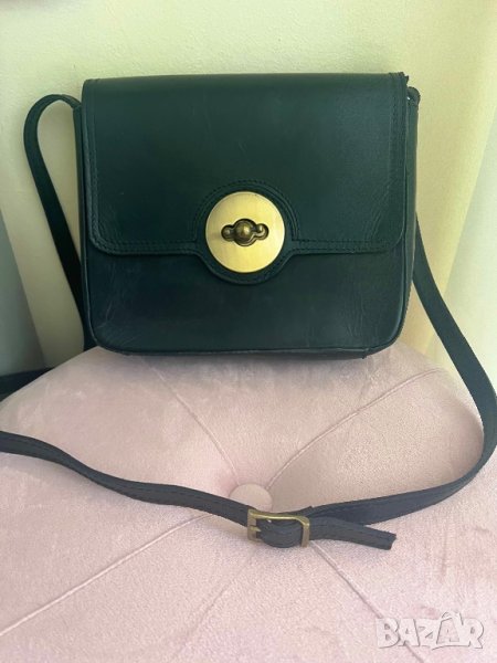 Италианска чанта естествена кожа + подарък несесер , снимка 1