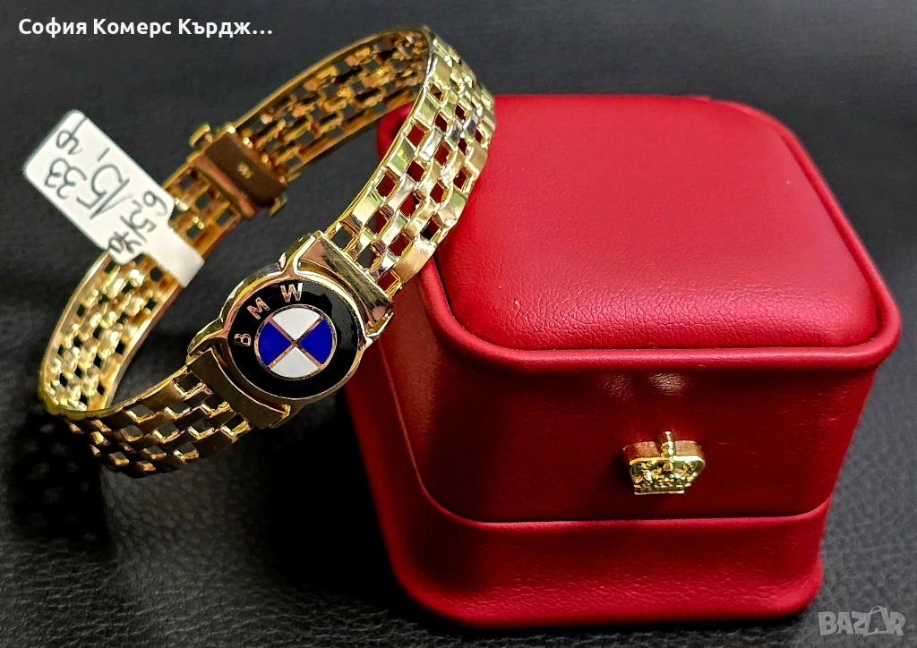 ⚠️ПРОМОЦИЯ!!!⚠️ 📿 ЗЛАТНА ГРИВНА #BMW ⚖️ 15.33 гр./14 карата, снимка 1