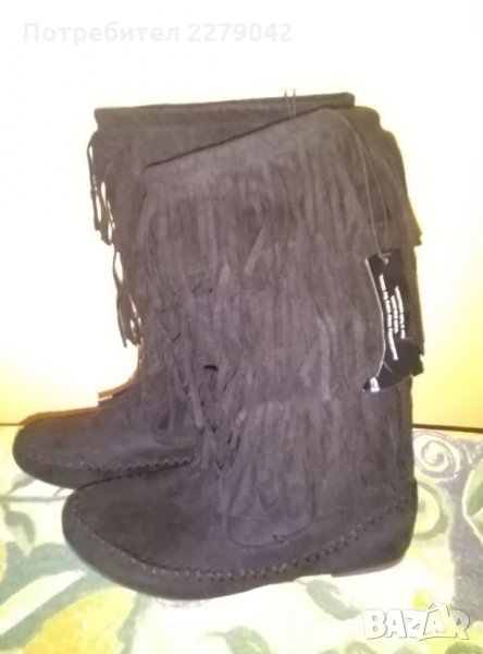 дамски ботуши с ресни, снимка 1