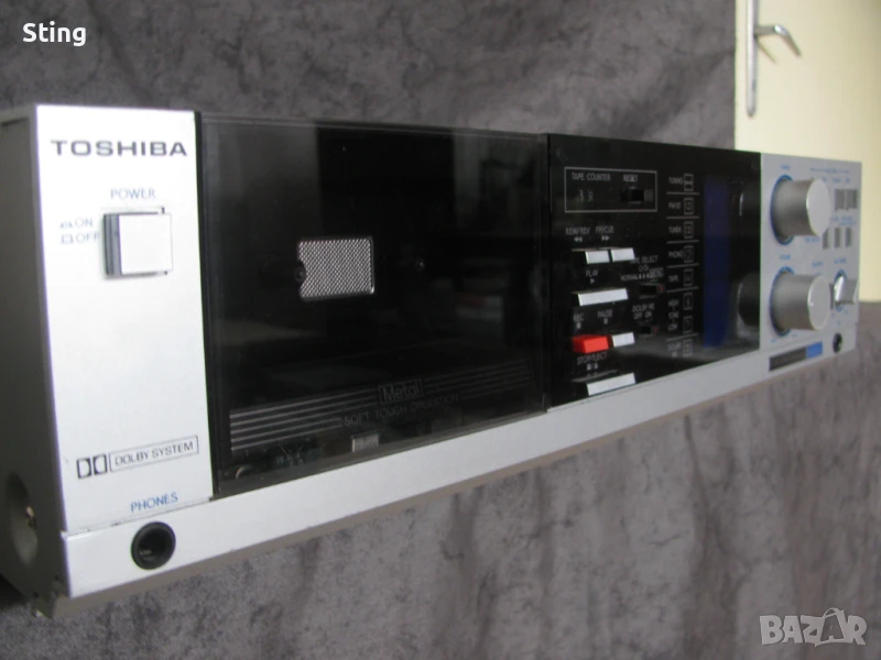 TOSHIBA SK-D1 Уредба , Ресийвър с касета от 80те  Транзисторен! Перфектен Кристален Звук ., снимка 1