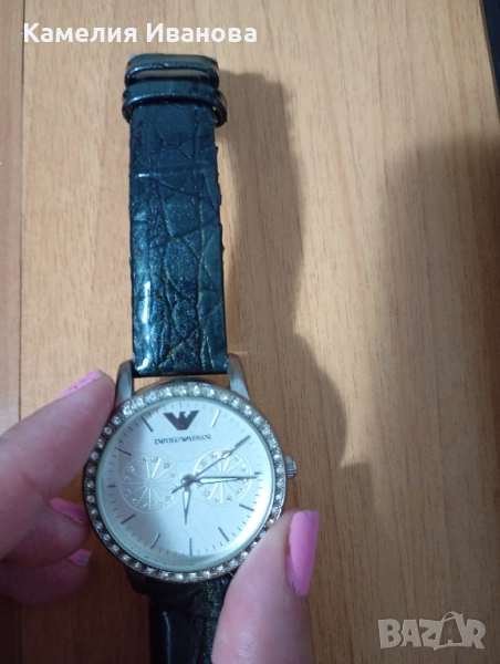 Колиета,часовник Armani,ръчна изработка сребърни обици , снимка 1