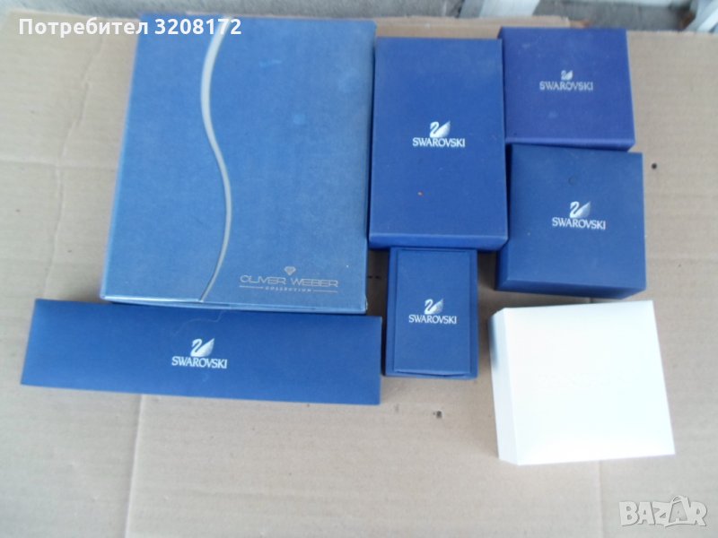 Лот 7 бр.маркови бижутерийни кутии,ПАНДОРА/ОЛИВЪР УЕБЪР/СВАРОВСКИ., снимка 1