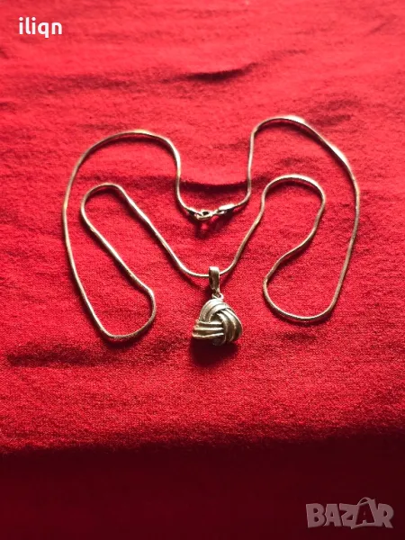 Сребърен синджир с висулка 925 Проба. 29.99лв. 50см., снимка 1