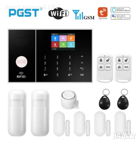 WiFi / GSM Смарт професионална Алармена система за дом, офис, цех PRO, снимка 1