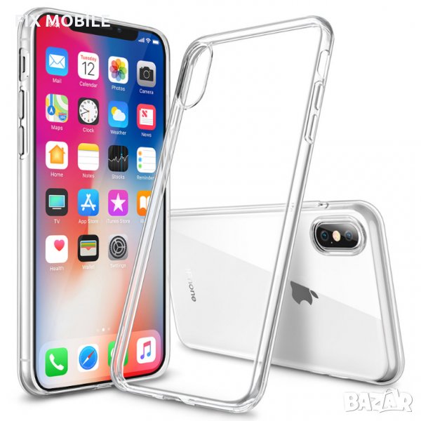 Apple iPhone X/XS прозрачен силиконов кейс/гръб, снимка 1