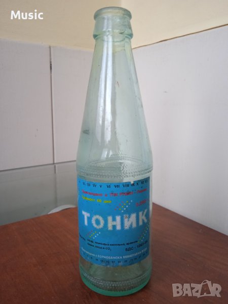 Старо стъклено шише от Тоник, снимка 1