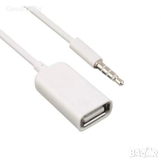 AUX Кабел 3.5мм жак- USB Женско с дължина 1М, снимка 1