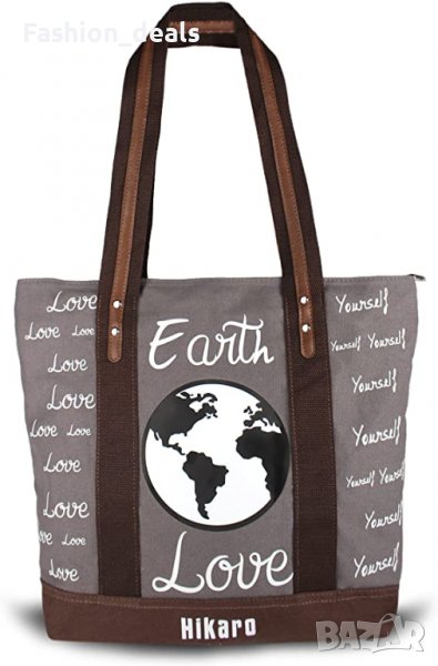 Нова Дамска чанта платнена голяма ежедневна през рамо за пазар спорт, снимка 1