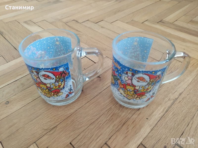 Коледни чаши - стъклени - 2 бр., снимка 1