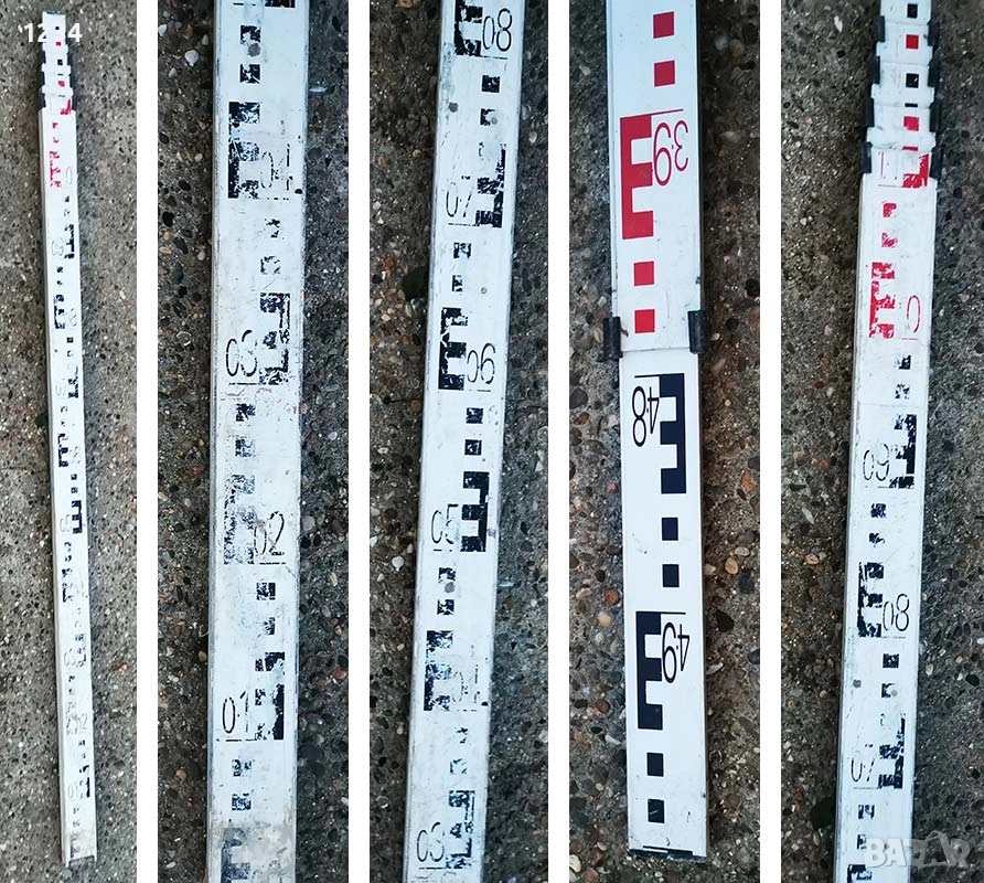 Геодезическа лата 5 метра алуминиева за оптичен нивелир, снимка 1