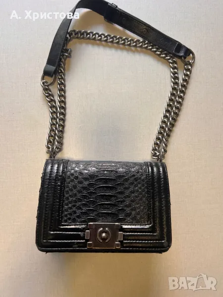 Черна дамска чантичка тип Chanel, снимка 1