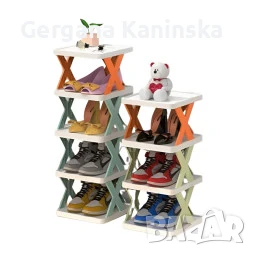 Многофункционален пластмасов стелаж за обувки, 6/7 нива, снимка 1