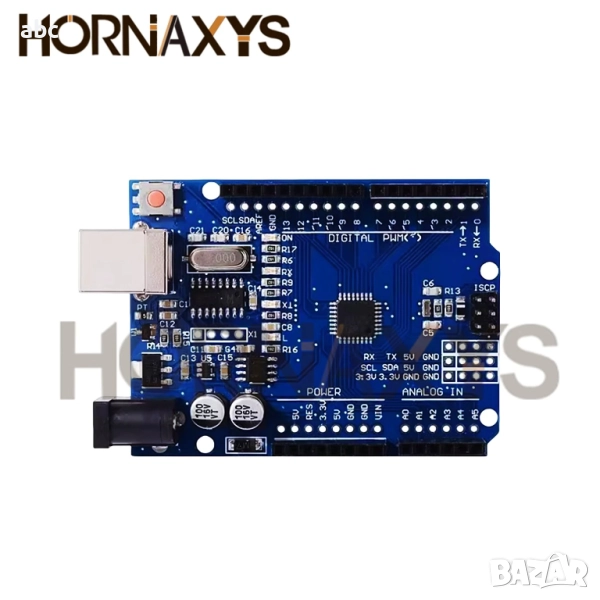 UNO R3 (CH340G) ATMEGA328P – Платка за разработка с USB-B интерфейс, снимка 1