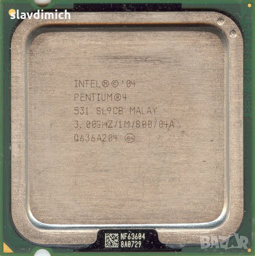 Процесор  Intel Pentium 4 Processor 531 1M Cache, 3.00 GHz, 800 MHz FSB Сокет 775, снимка 1