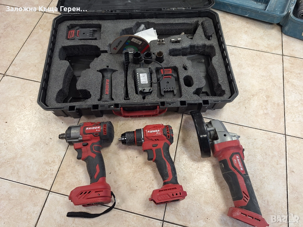 Комплект акумулаторен Винтоверт,флекс,импакт Raider, снимка 1