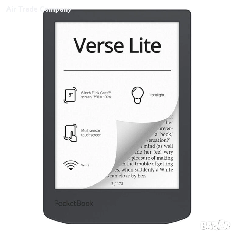 Електронен четец PocketBook, Verse Lite PB619 Midnight Grey, снимка 1