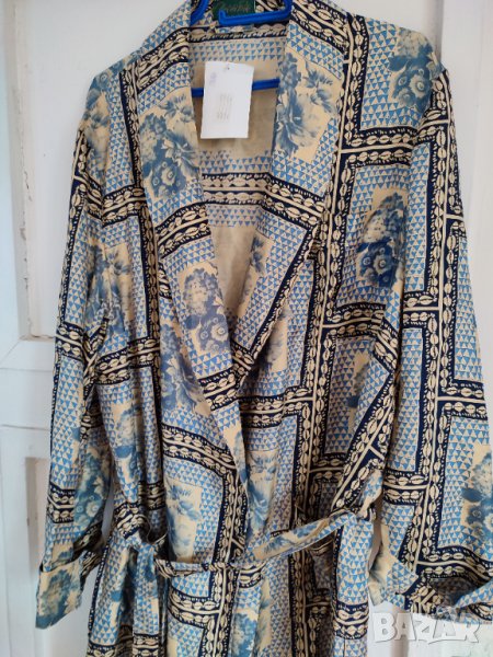 Нов естествена коприна италиански копринен халат, снимка 1