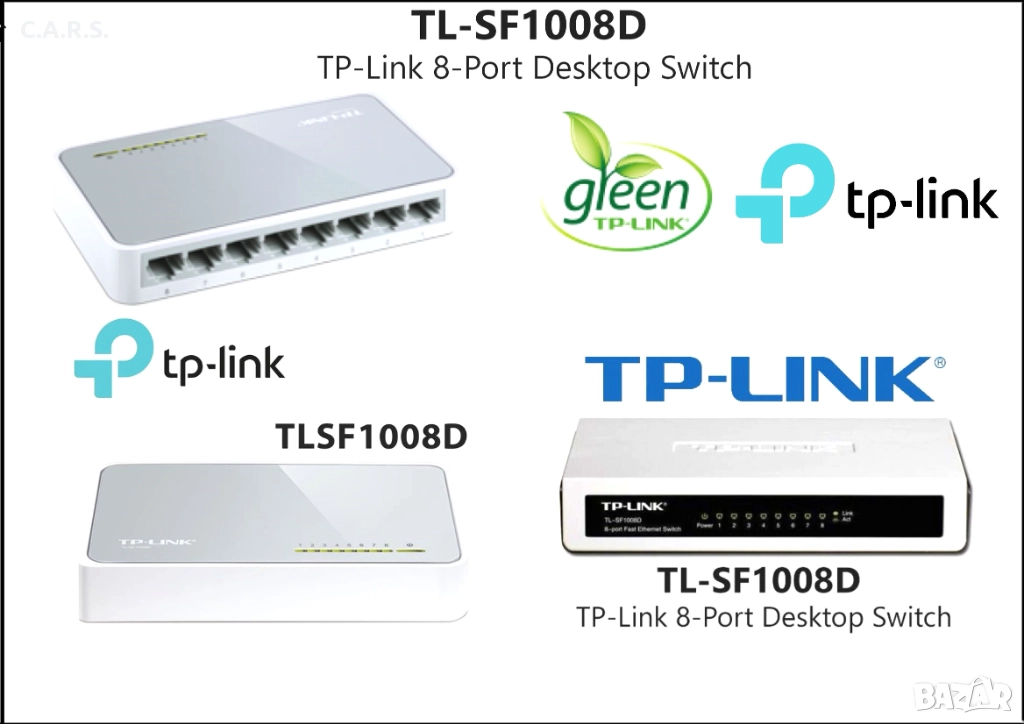 Суичове TP-Link TL-SF1008D с 8 порта, снимка 1