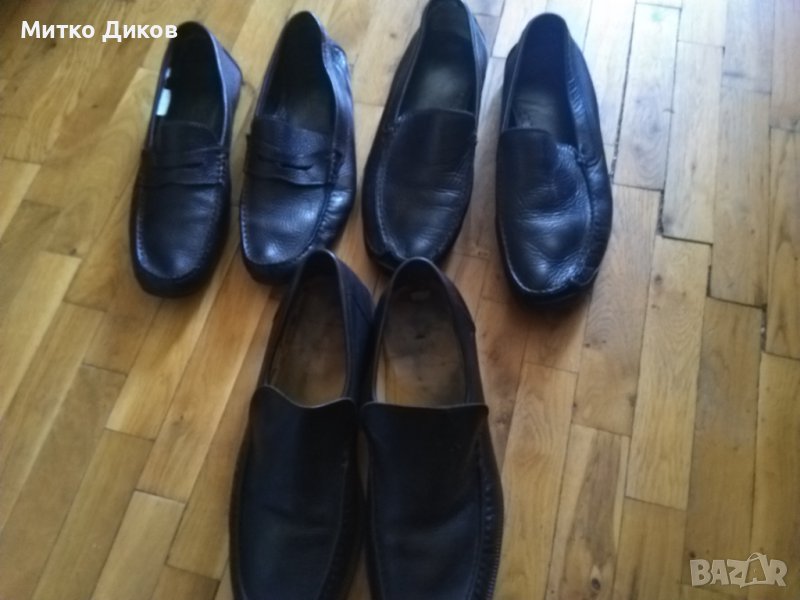 Маркови мокасини естествена кожа G'Field -Yellomiles-Lions №45 стелка 290мм, снимка 1