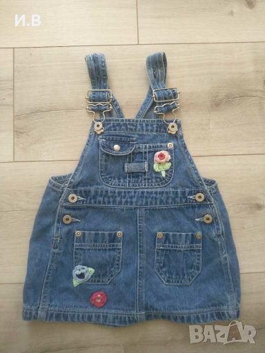 Дънкова рокля гащеризон, снимка 1