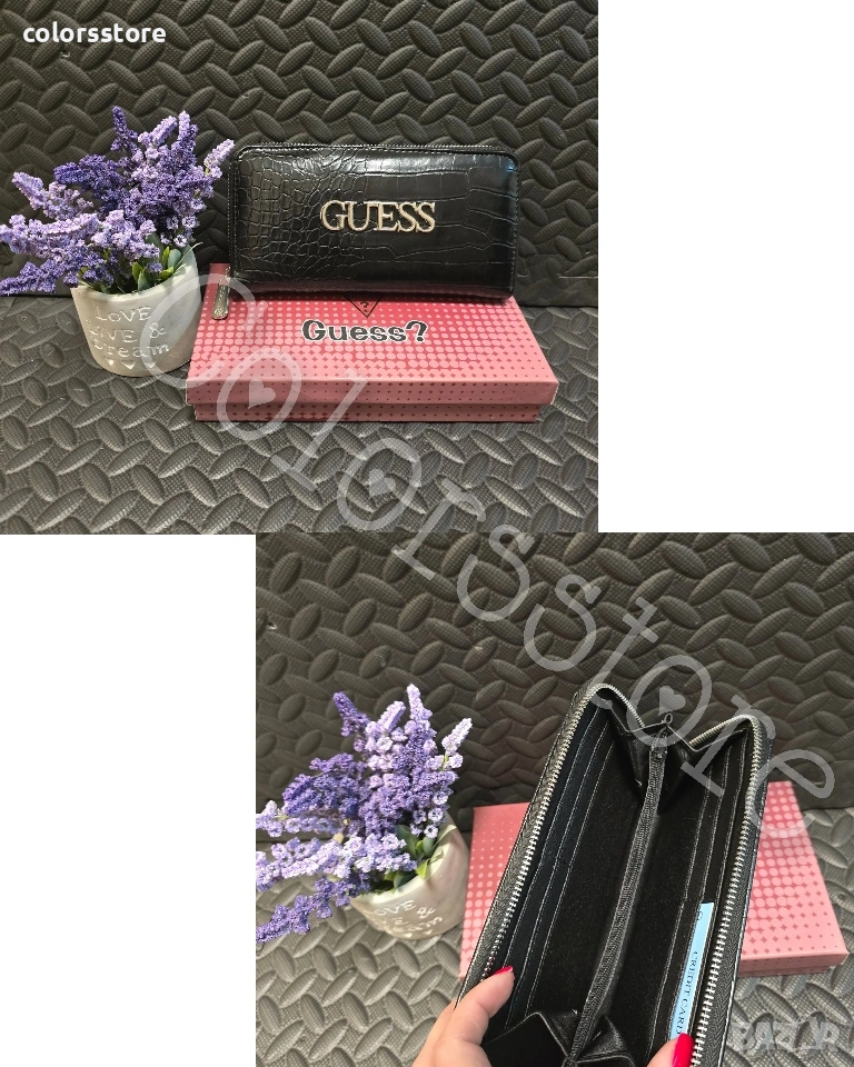 Дамско черно портмоне Guess/VL70L, снимка 1